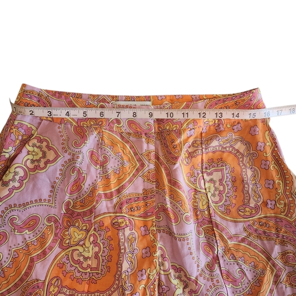 NWT MNG light cotton paisley print pants size 8 - Picture 5 of 8